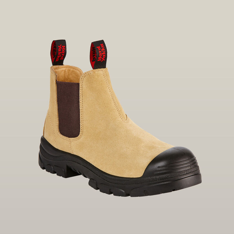 GRIT PULL ON STEEL TOE SAFETY BOOT - SAND