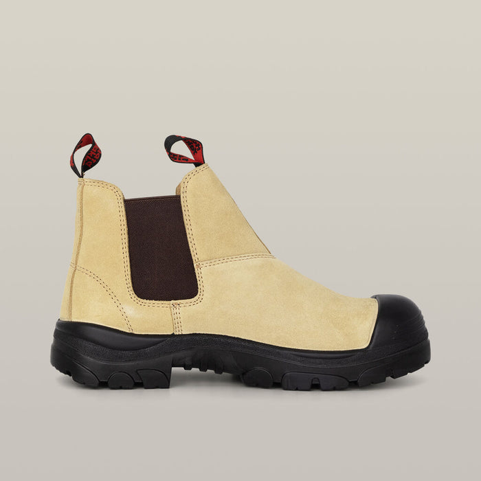 GRIT PULL ON STEEL TOE SAFETY BOOT - SAND