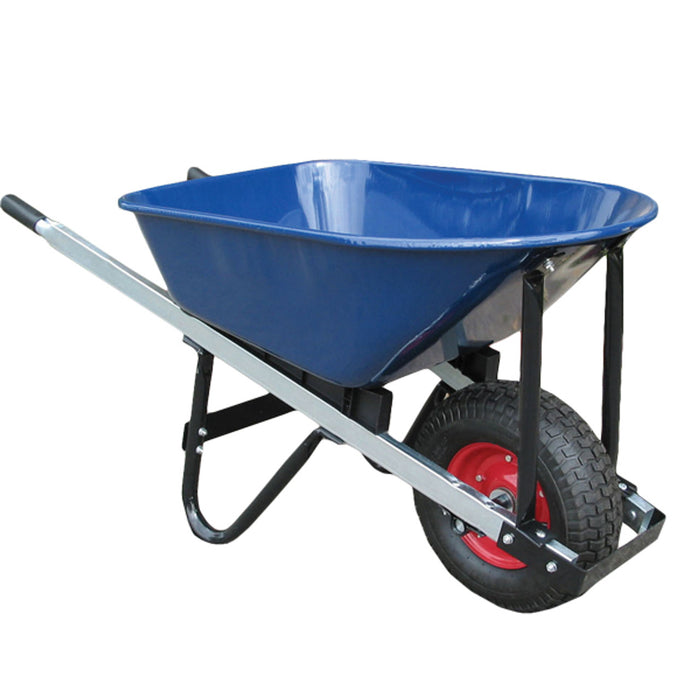 WHEELBARROW STEEL TRAY 100L BLUE